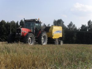 Massey Ferguson 3095 Dynashift + New Holland BR7060