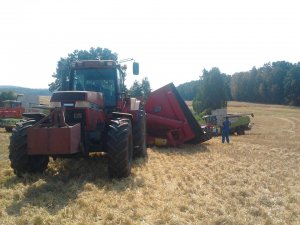 Case 7220 + Horsch przyczepa przeładowcza