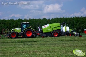 Claas Arion 640 + Rollant 455 UNIWRAP