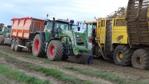 Fendt 714 + przyczepa Fendt 816 + przyczepa