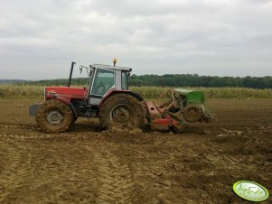 MF 3125 Brona wirnikowa+Amazone D7 Super S