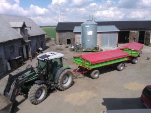 Deutz Fahr Agrofarm 430 & stoll FZ30 & Unia Long 6 x2