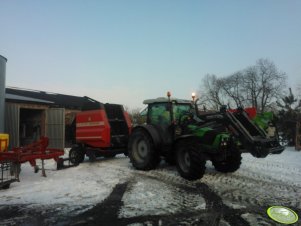 Deutz Fahr Agrofarm 430 TTV +  Prasa Greenland Vicon rv 126l