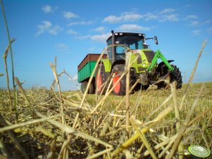 Claas Ares 657 + przyczepa