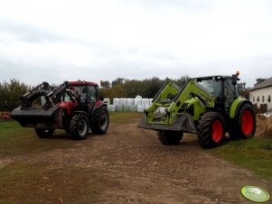 Claas Arion 430 CIS + Quicke Q45 & Case JX90+TUR6