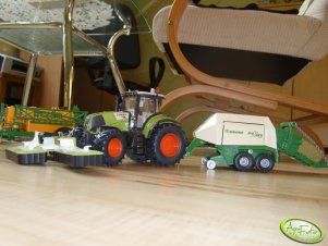 Claas Axsion 850 + prasa Krone + kosiarka Classa