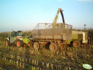 Claas Jaguar 690 + Claas Targo K50 + przyczepa 8t