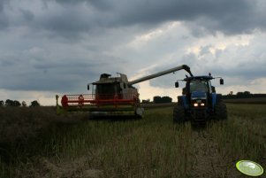 Claas Lexion 540 + NH + Przyczepa