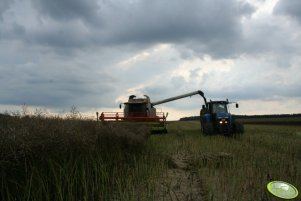 Claas Lexion 540 + NH + Przyczepa