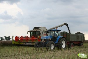 Claas Lexion 540 + NH + Przyczepa