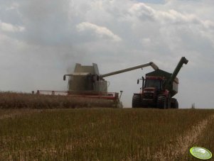 Claas Lexion 580 & Case Magnum7220=Kaweco staja