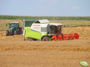 Claas Mega 350 i Fendt Farmer 309 C