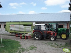 Claas Sprint 445S + John Deere 6620