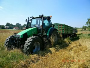 Deutz Fahr Agrotron 120 + Przyczepa Made in Garage + Autosan D47-B