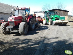 John Deere 5090R & Case 5140