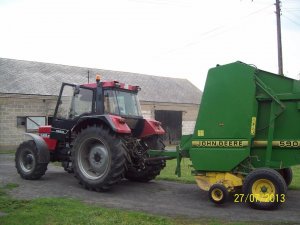 John Deere 590 + Case 956xl