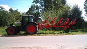 Claas Ares 696RZ + Agro Masz PO5