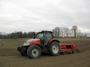 Steyr Profi 6140 + Unia Group Ares Tl + Unia Group Polonez 3/550 D