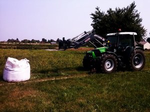 Deutz Fahr Agrofarm 410 & Stoll FZ10+Paleciak