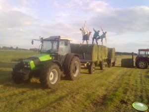 Deutz Fahr Agrofarm 420 GS + przyczepy