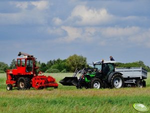 Deutz Fahr Agrofarm 420 + Przyczepy & PFMŻ Z-350/3