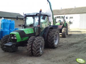 Deutz-Fahr Agroplus 310 + Bogballe & Agrotron 155 +żuraw