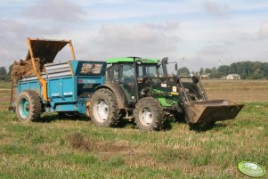 Deutz Fahr Agroplus 95 + rozrzutnik obornik