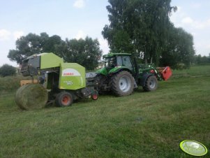 Deutz-Fahr Agrotron K110 + Claas Rollant 350 RC