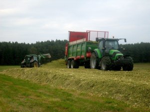 Deutz Fahr K430 + Herkules 14 & John Deere 6420 SE