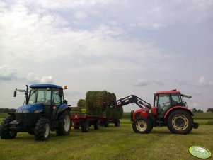 Zetor Proxima 8441 + tur & NH TD5010 + przyczepy