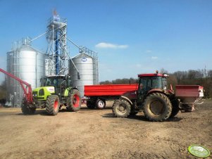 Claas Ares 836 RZ + Case JX 95