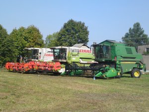 Claas Lexion 450, Claas Mega 208 & John Deere 1570