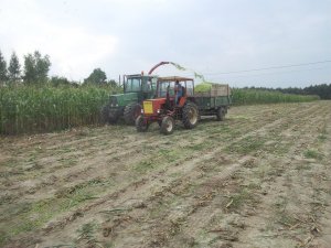 Fendt 309 LSA + Pottinger Mex OK oraz T-25 A + przyczepka