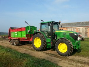 John Deere 6140R + bRzeg Tytan 10 plus