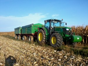 John deere 6210r + 2X metal tech 14t