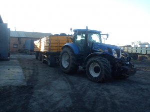 New Holland t 7040 + Wielton 14t oraz Wielton 12t