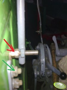 Przerobiona dżwignia w Ursusie C-4011