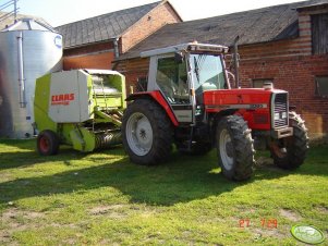 Massey Ferguson 3085 + Claas Rollant 66