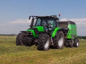 Deutz-Fahr Agrotron K 420 + Prasa