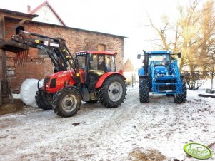 Farmer 10244 C1 + New Holland T6 165