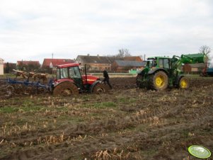 John Deere 6530 + Case JX 95