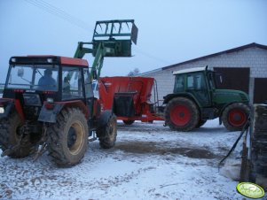 Fendt 307Ci + Kuhn 870 i Zetor 7340