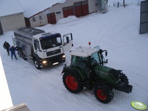 Fendt 312 Vario TMS i mleczarka