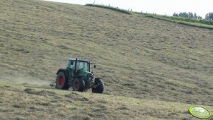 Fendt 714 + Przetrząsarka