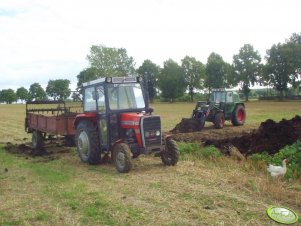 Fendt Farmer 306 LSA + Mailleux i MF 255 + Rozrzutnik