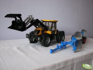 JCB 3220 z ładowaczem czołowym plus plug Lemken półzawieszan