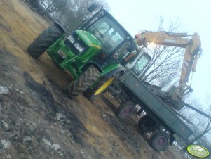 JD 5720 + Sanok D-47 i Liebherr 316