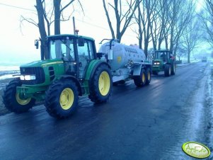 JD 6130 + Joskin 10000 MEB i JD 6610 + Kverneland EM100