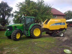 JD 6530 Comfort + New Holland BR 7060