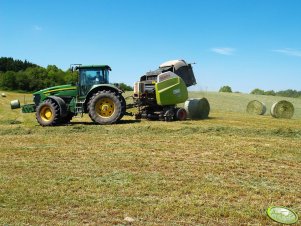 JD 7830 + Claas Variant 380 RC